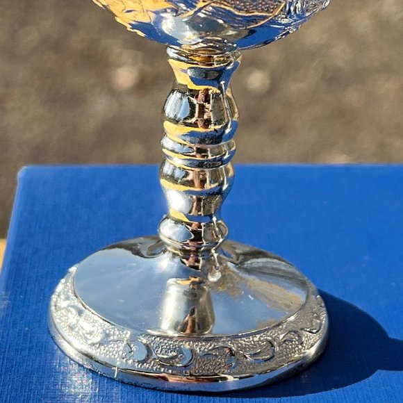 NIB Set of Six Silver-plated, Gold lined Sherry, Sweet Port, Liqueur Goblets - Picture 6 of 9